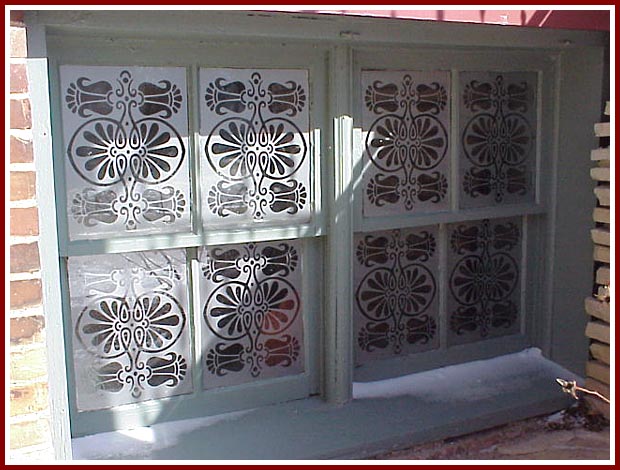 Basement windows of a Victorian restoration