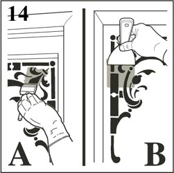 Two methods for applying etching cream