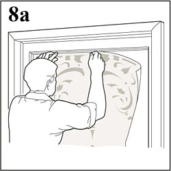 Remove masking tape on the glass with a razor knife.