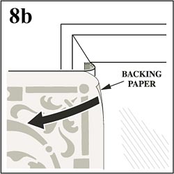 Remove backing paper.